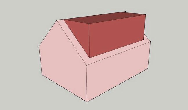 Diagram of a full width rear dormer loft conversion